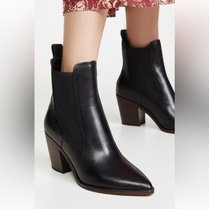 Leather Black Booties